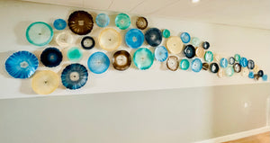 SOLD - 50 Beach Wave flowers on the wall