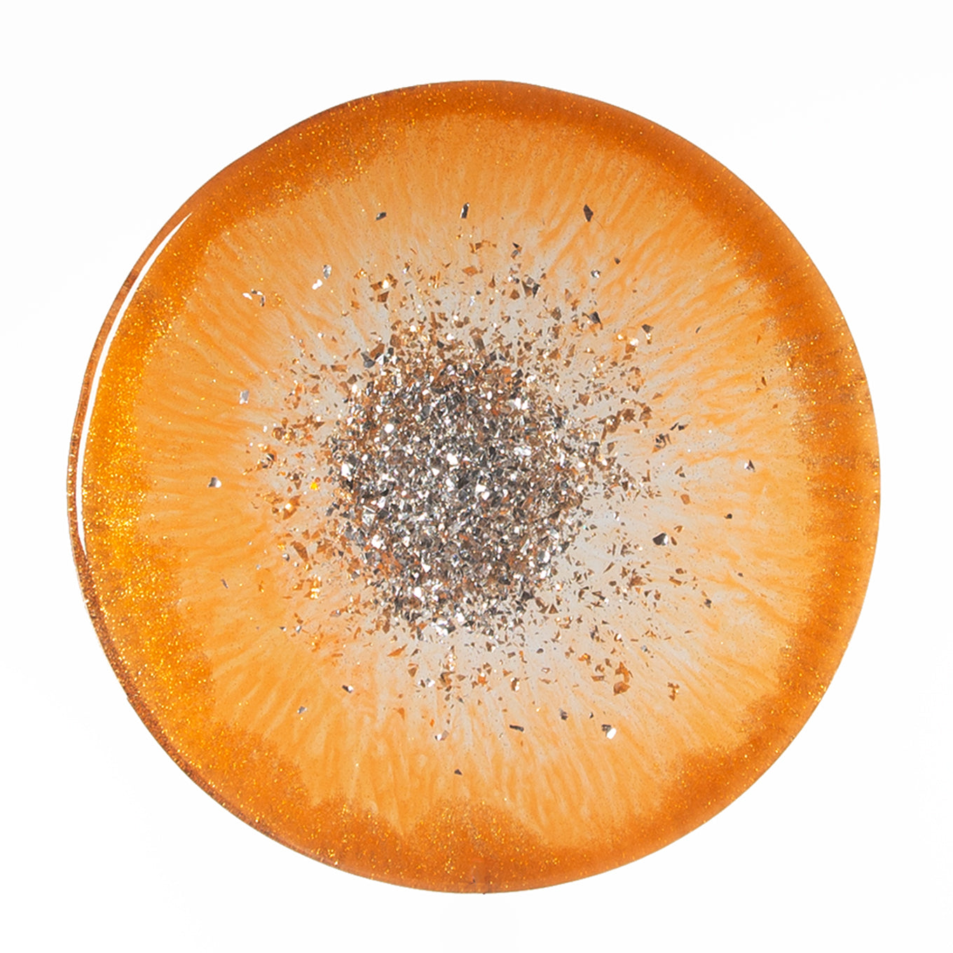 Calabaza Orange & Silver Oriental Mandala