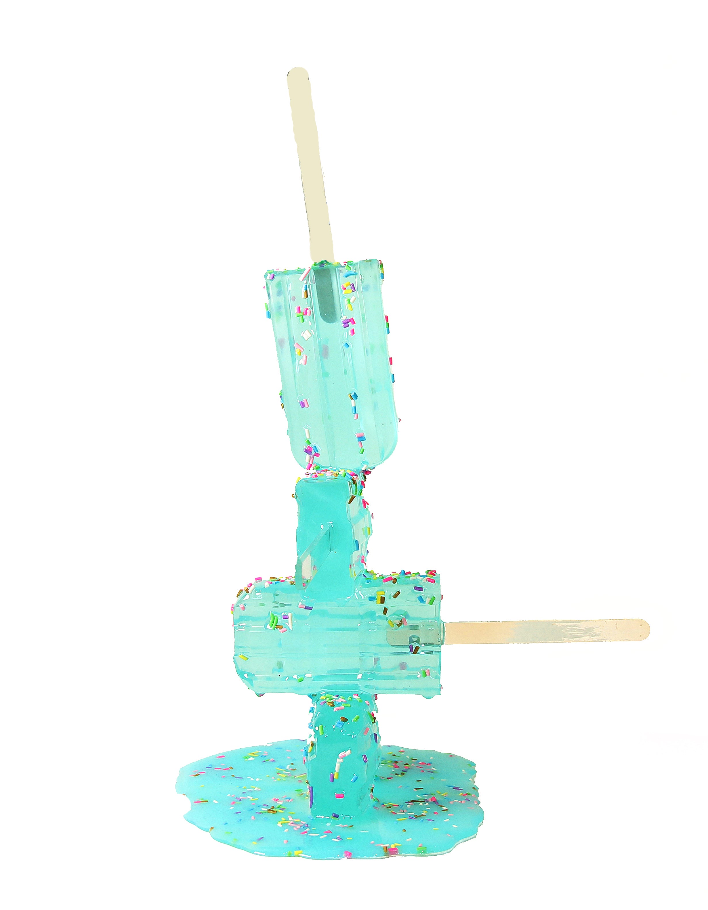Aqua Spinkled Melting Pops