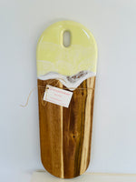 Load image into Gallery viewer, Acacia Ocean Yellow Pastel Serving Board
