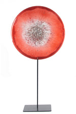 Load image into Gallery viewer, Ruby Red &amp; Silver Oriental Mandala
