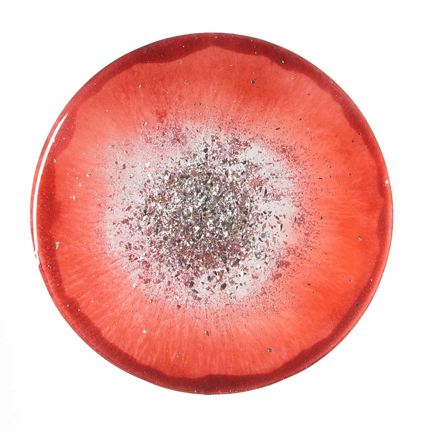 Ruby Red & Silver Oriental Mandala